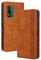 COMAKU Retro Folio Case for Nokia XR21, Premium Leather Cover with Wallet Cash Card Slot - Brown