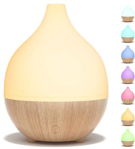 SALKING Diffuseur d’Huiles Essentielles, Diffuseur Aromatique à Ultrasons avec Lumière Blanc Chaud, sans BPA, 301 ML, pour Maison et Bureau