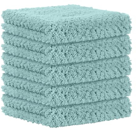 25-pack kökshanddukar: Premium disktrasor, diskdukar, superabsorberande korallfleece rengöringsdukar, nonstick oljetvättbara snabbtorkande disktrasor för rent bord, disk, glas. (Grön)