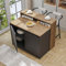 ROOMART Kücheninsel Cortado – Küchentisch & Bartisch, BHT: 120 x 100 x 80 cm – Platzsparend & Modern für Küche & Esszimmer (Anthrazit-Eiche)