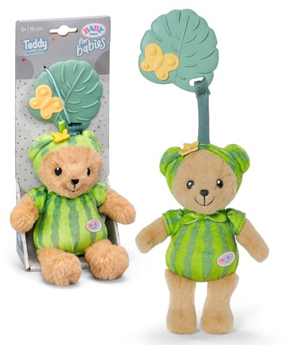 BABY born for babies Teddy Ourson pastèque 18 cm, anneau de dentition