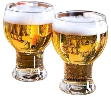 Dh2yjnbf3 Juego de 2 vasos de cerveza artesanal, vasos de pinta de 15.3 oz, vasos transparentes de gran capacidad.