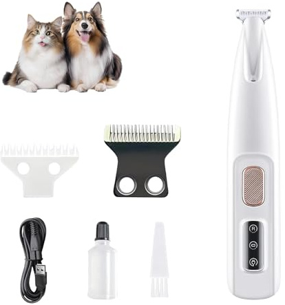 Patounet Tondeuse Pour Chat – Tondeuse Électrique De Précision Ultra-Silencieuse, Lames Sûres Et Hypoallergéniques, Ne Blessera Pas Votre Chat, Rechargeable Chiens, Chats, Pattes, Yeux, Oreilles, Visa