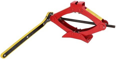HELEVIA Gato de Tijera, Elevador de Automóvil Portátil con Base Ultra Ancha y Sillín de PVC S04, para la Mayoría de los Automóviles, Sedanes, Cupés, Automóviles con Capacidad de 0.8T