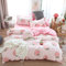 Mateju Bettwäsche Set 135x200 3teilig, Kawaii Style Bettbezug & Kissenbezug 50x75cm mit Reißverschluss, Pfirsich Obst Drucken Microfaser Bettbezug Set Cute Decor
