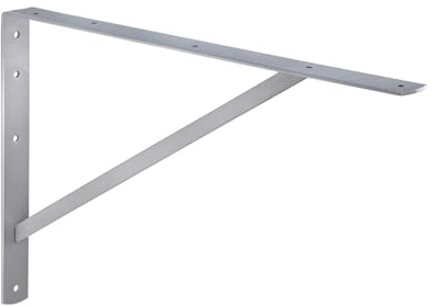 Console per carichi pesanti Gedotec | 1 pezzo - supporto da parete | Atena | Profondità 600 mm | Trasporto pesante argento | Capacità di carico 300 kg | Reggimensola in acciaio massiccio | Supporto