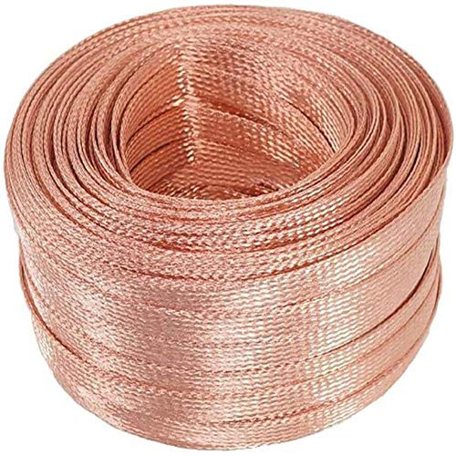 Copper Braided grounding Wire, Copper Braided Expandable Sleeve Cable, Width: 8mm,Thickness：1.0mm ，Length: 5m