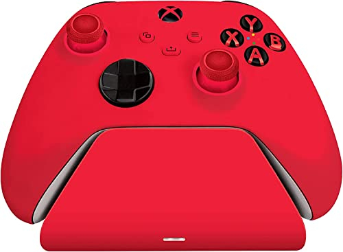 Razer Universal Quick Charging Stand (Pulse Red) - Soporte de carga rápida para los mandos de Xbox (carga rápida, compatibilidad universal para mandos nuevos y antiguos) Rojo