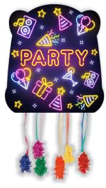 CONVER PARTY Pinata Glow, Children's Parties Decoration 30 cm, Cardboard, Birthday Themed, for Ages 1-14