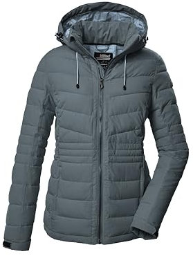 killtec Damen Steppjacke mit abzippbarer Kapuze/Funktionsjacke ist wasserabweisend KOW 10 WMN QLTD JCKT, blaugrau, 42, 41807-000