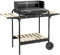 Outsunny Barbecue à charbon BBQ grill sur pied avec gril réglable 2 roues et 3 étagères récupérateur de cendres 103 x 47 x 95 cm noir