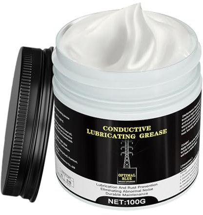 Grasso al rame, grasso elettrico, Pasta conduttiva per alte temperature da 100 g, Crema Rame Multiuso, Lubrificante Antigrippante al Rame per Superfici di Contatto Elettriche