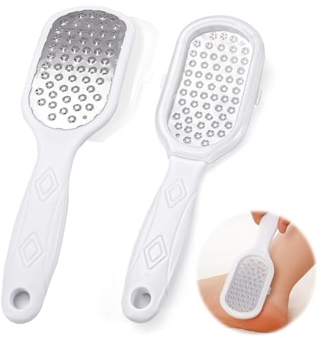 Raschietto in acciaio inox per talloni screpolati, grattugia per rimuovere calli e per la cura dei piedi (2)