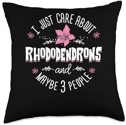 Rhododendrons Gift - I Just Care About Rhododendrons Throw Pillow