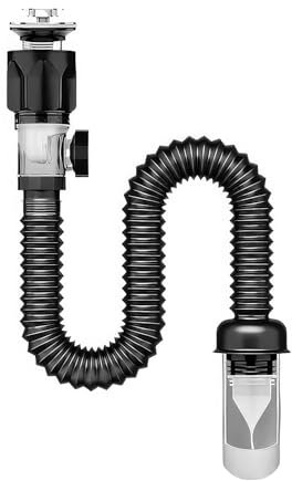 Siphon de lavabo, tuyau de vidange et filtre pop-up, bouchons de vidange, siphon anti-odeur, kit de lavabo, tuyau de vidange flexible extensible