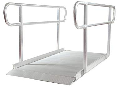 The Ramp People Access Ramp With Handrails 3ft / 91cm | Aluminium Heavy Duty Non Folding Long Term Use for Wheelchairs, Mobility Scooters, Pedestrians VAT Relief