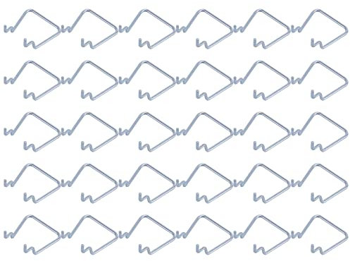 Yurhuit 30 PièCes SéRies Porte-Pinces de Panneau Perforé, Crochets de Panneau Perforé Une Double Boucle en Acier Inoxydable Accessoires Crochets D'Affichage de Rayonnage pour Le Magasin