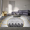 DJHWWD Auslegware Teppichboden Waschbare Teppiche Teppich Wohnzimmer kurzflor Moderner rechteckiger 200x280CM Grau Jungen Jugendzimmer