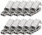 AXFEE 10Pcs RJ45 Connectors, Cat6a Coupler Connection Module, Toolless 8P8C Ethernet Connector, Shielded Gold Plated Network Extender, High-Speed Transmission Modular Plug for Ethernet Cable