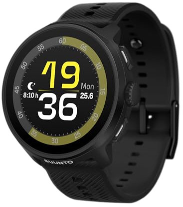 SUUNTO RUN GPS Running Watch, 1.32 AMOLED Touch Screen, Lightweight, Multisport, Activity Tracker, Accurate GPS, Heart Rate/Sleep Tracking, Running, 12-Day Battery Life, 4GB Offline Music Storage