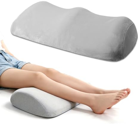 TGKYK Cojín para piernas elevadas, rodillo de cojinete para rodillas, diseño ergonómico, cojín para rodillas extraíble para dormir, cojín para piernas para elevar piernas, rodillas, cintura (gris