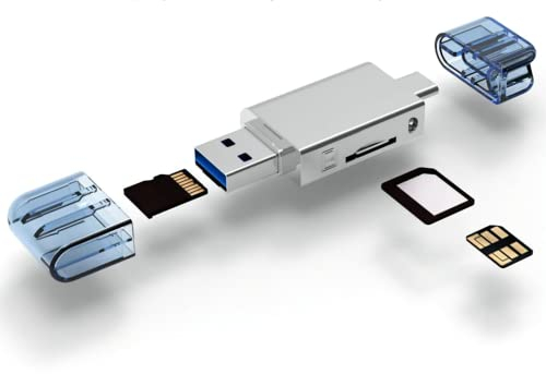 chenyang UC-361CY USB Type C Card Reader, USB C Type C/USB 2.0 to NM Nano Memory Card & TF Micro SD Card Reader for Phone & Laptop