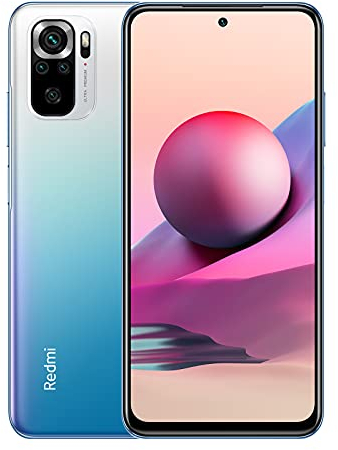 Redmi Note 10S Smartphone RAM 6GB ROM 64GB 6.43'' AMOLED DotDisplay 64MP Cámara Carga rápida de 33 W MediaTek Helio G95 3.5mm Headphone Jack 5000mAh (typ) Batería Azul [Versión en Español]