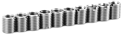 Tuerca de Inserción de Rosca 10 piezas M8 X 1,25 y M10 X 1,25 para Reparación y Extensión de Tornillo, Herramienta de Fijación Resistente para Metal y Plástico, Ideal en Automoción y Electrónica