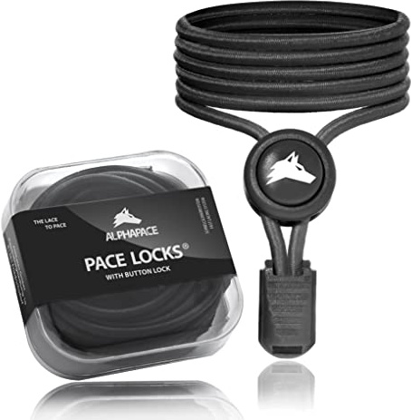 ALPHAPACE PACE LOCKS Button Lock Lacci delle Scarpe Elastici Autobloccanti 120cm, Lacci delle Scarpe Senza Nodi, Chiusura Facile, Chiusura Rapida per Scarpe da Sport, Bambini e Anziani