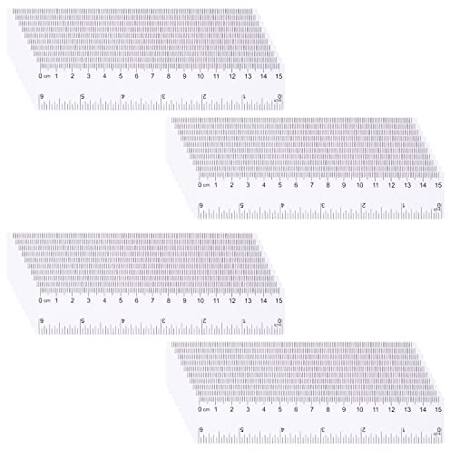 AIEX 40pcs 6inch Inch Ruler, Small Transparent Ruler Plastic Mini Rulers Bulk with Inches Centimeters for Kids Students Schools Office Supplies (Transparent)