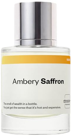 Dossier - Ambery Saffron 1.7 Fl Oz (50ml) - Eau de Parfum - Inspired by B.accarat R.ouge 540 - Vegan, Unisex Perfume Spray