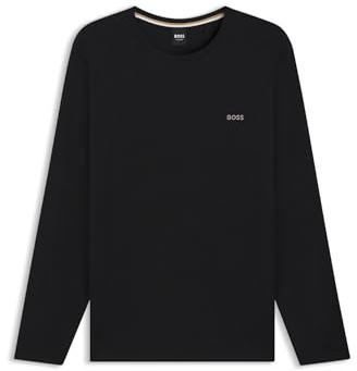 BOSS Mens Mix&Match LS-Shirt R Embroidered-logo T-shirt in stretch cotton
