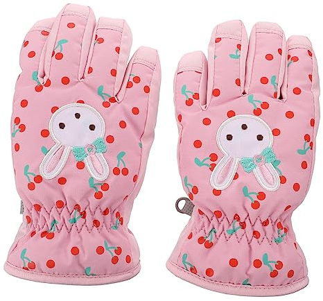 SHERCHPRY 1 Paar Skihandschuhe Für Mädchen Skifäustlinge Winterhandschuhe Für Kinder Winter Warme Handschuhe Skihandschuhe Für Kinder Wasserdicht Baumwoll-Handschuhe Fräulein Stoff