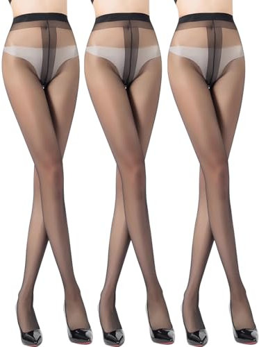 Wenearn Strumpfhosen Damen 3 Paar,Feinstrumpfhose Damen,Shape Strumpfhosen Damen,Stützstrumpfhose Damen,Strumpfhose Damen Schwarz,Strumpfhose Ohne Naht Unkaputtbar Für Frauen,Nur Die Legging