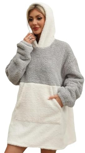 Felpa con cappuccio, Pullover coperta con cappuccio, Calda coperta di flanella, Accogliente felpa con cappuccio invernale, Abbigliamento morbido coperta, Coperta con cappuccio oversize, Felpa con