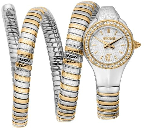Just Cavalli Damen Analog Quarz Uhr mit Edelstahl Armband JC1L355M0055