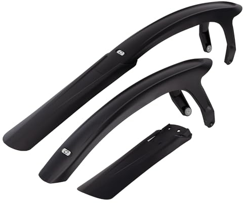 Oxford Mudstop Rd Mudguard Set Mu887 | Road Bike Cycle Mudguards MU887-Juego de Guardabarros para Bicicleta de Carretera, Negro, 490/530mm