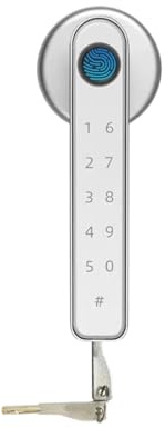 Serratura intelligente, Serrature Intelligenti, Porta Con Impronta Digitale E Compatibilità Bluetooth, Accesso Senza Chiave, Manopola Elettronica, Sicurezza Frontale,Per Cassetto, Armadietto(Silver)