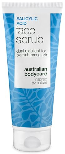 Exfoliante Facial con Ácido Salicílico para Piel Grasa y Acneica con Poros Obstruidos – Scrub contra Granos, Puntos Negros & Imperfecciones con Ácido Salicílico & Ácido Succínico - 100 ml