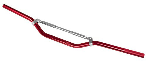 Manubrio Alluminio Moto Scooter ATV Cross Enduro Piega Bassa 22 mm Rosso