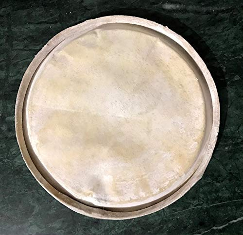 Dholak Bayan Pudi av högsta kvalitet hudskydd 23 cm vänster stor sida läder