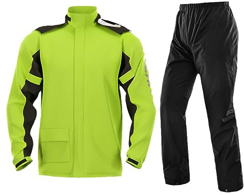 Impermeabile da moto da uomo, tuta antipioggia per moto, giacca da pioggia con pantaloni da motociclista, panno antipioggia diviso, 0901 EN8, XL