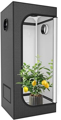 Mosnesrt Chambre de Culture Intérieur, Système de Culture Hydroponique 40X40X120cm en Mylar Hautement Réfléchissant avec Fond Scellé, Étanche, pour Légumes, Fruits, Plantes, Fleurs