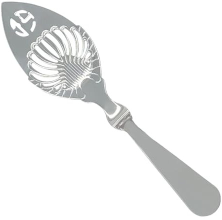 Goutteur d'absinthe, cuillère à fente en acier inoxydable, Avec passoire à cubes de sucre de conception creuse, Cuillère à fontaine à Absinthe en acier inoxydable 304, pour Bar à Cocktail, tasse en ve