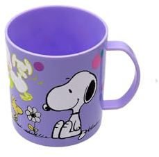 CYPBRANDS Snoopy Mug, Breakfast Mug, Original Mugs, Purple, Official Product