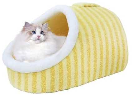Goffel för katt, grottsäng, grotta för husdjur, bekväm kattsäng, bekväm toffel, för husdjur, inomhus, bekväm säng för husdjur