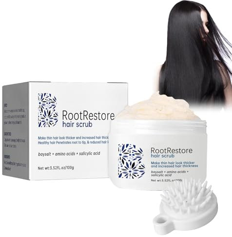 Scrub Naturale per Il Cuoio Capelluto, Scrub per Il Cuoio Capelluto Con Pettine, Trattamento Esfoliante Delicato per Il Cuoio Capelluto, Favorisce Una Crescita Più Sana Dei Capelli