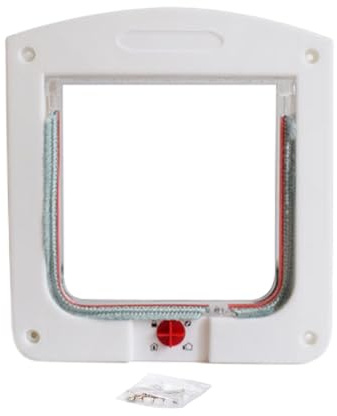 Bvizyelck Kleine Katzenklappe, Katzeninnen Sie - Wetterfeste Katoretür,Verstellbare Haustiervorräte, multifunktionale Welpenbarrieren für Innenräume, Keller, Garage