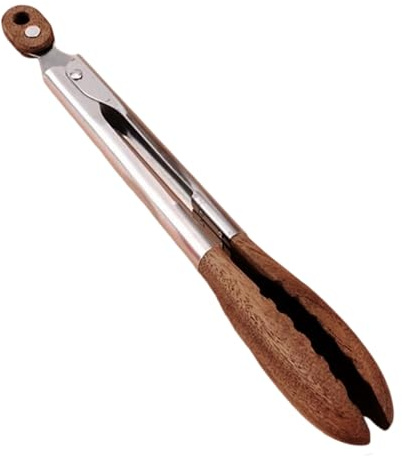 Pinzas De Cocina - Utensilio De Cocina Con Bloqueo Antideslizante De 30 Cm,Pinzas De Madera Para Servir Comida | para Cocinar, Ensalada, Barbacoa, Parrilla, Pan, Pasta, Buffet, Pescado, Preparación de