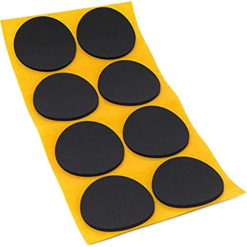 Adsamm® / 8 x Patins antidérapants Autocollants en Caoutchouc cellulaire EPDM/ø 50 mm/Noir/Rond/Patins antidérapants de 2,5 mm d'épaisseur